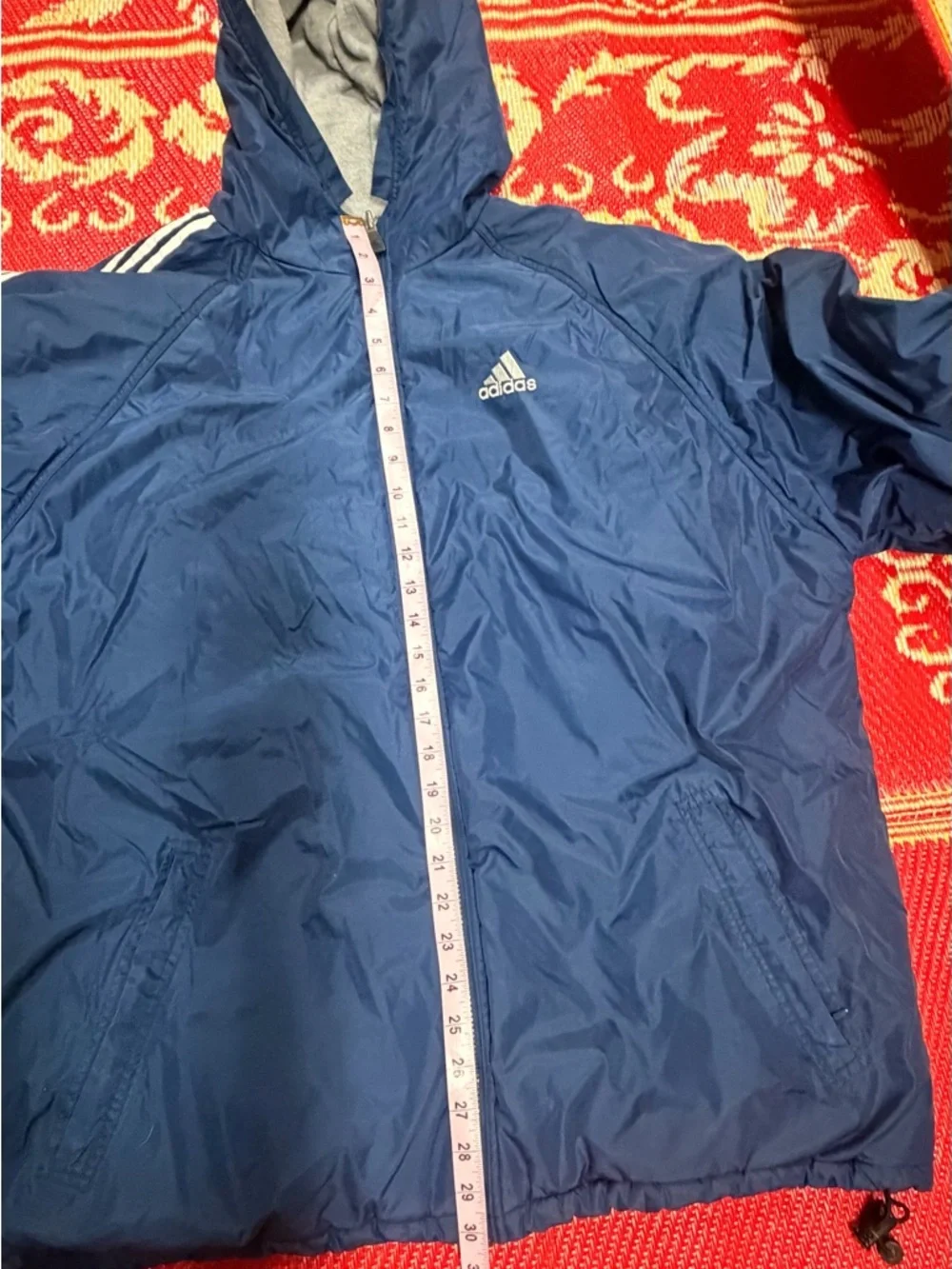 90s Vtg ADIDAS Reversible Jacket Bomber Fleece Lined Mens Sz XXL Windbreaker Y2K